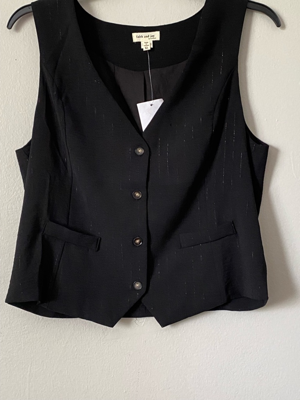NWT Women's Classic Tailored Pinstripe With Suit Glitter Metallic Stripe XL